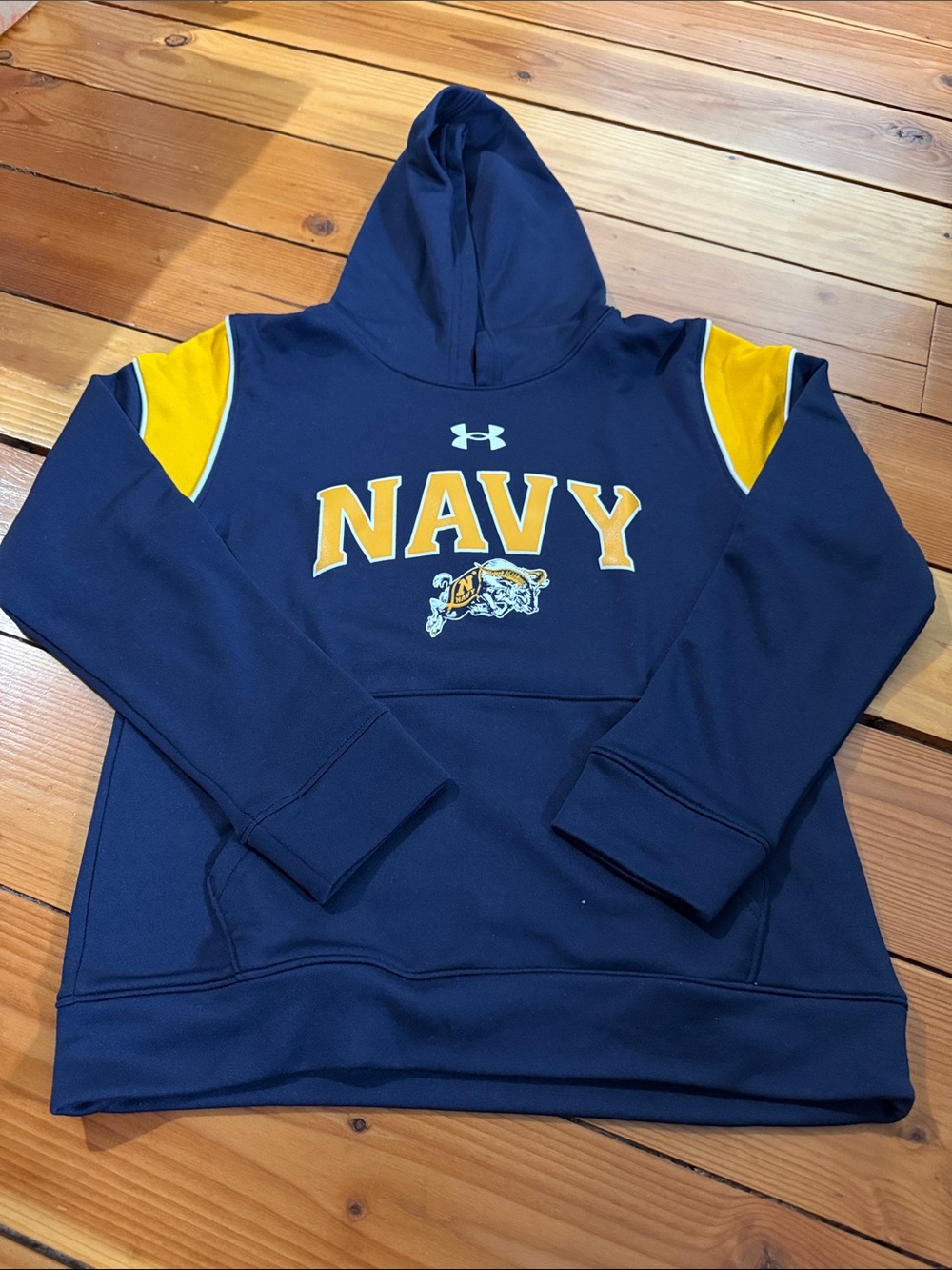 Under Armour Navy Blue & Gold NAVY Pullover Hoodie